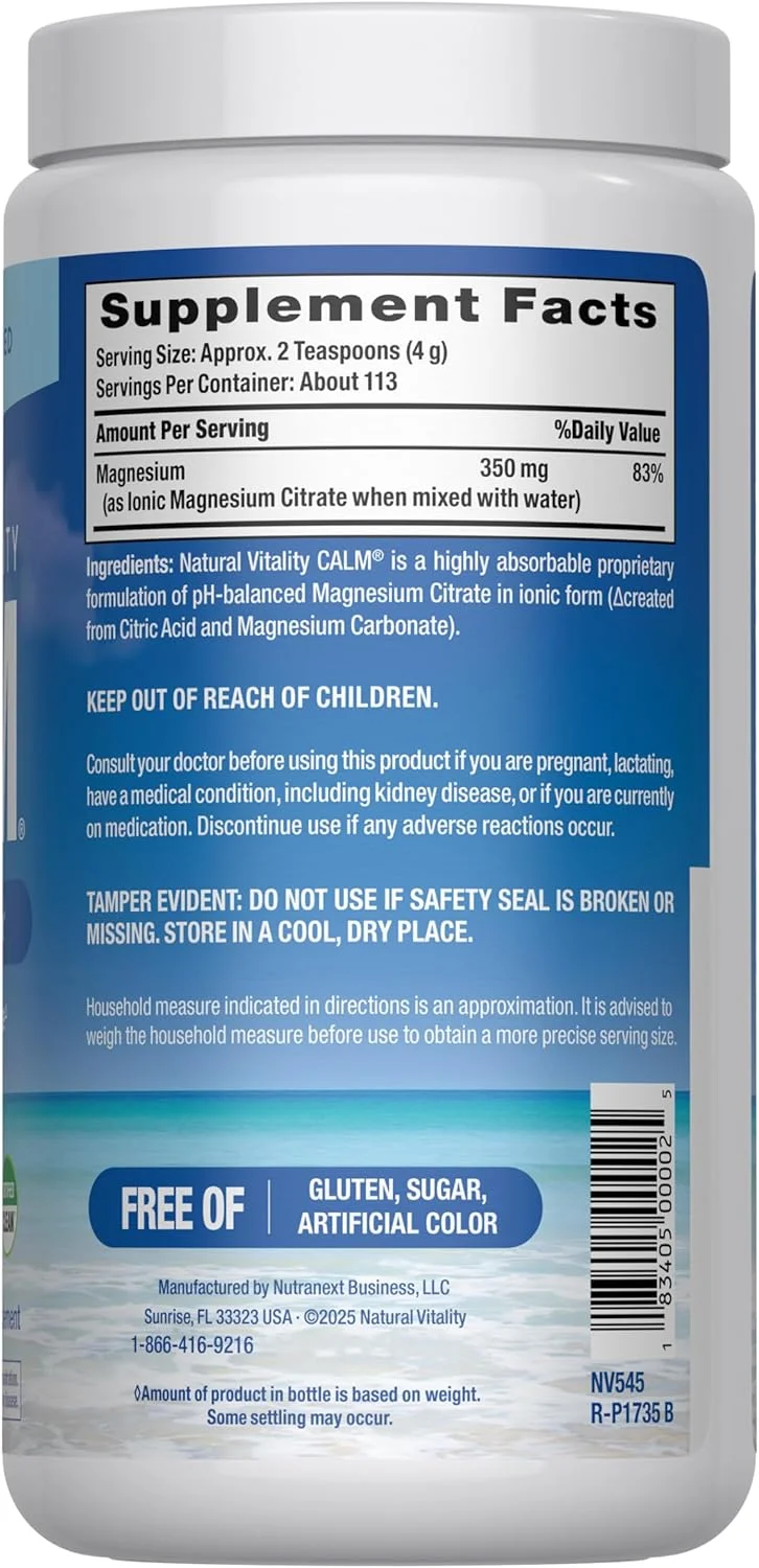 پودر مکمل غذایی ضد استرس نچرال ویتالیتی کالم، بدون طعم، 453 گرم پودر مکمل غذایی ضد استرس نچرال ویتالیتی کالم، بدون طعم، 453 گرم