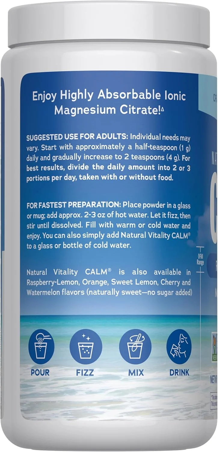 پودر مکمل غذایی ضد استرس نچرال ویتالیتی کالم، بدون طعم، 453 گرم پودر مکمل غذایی ضد استرس نچرال ویتالیتی کالم، بدون طعم، 453 گرم