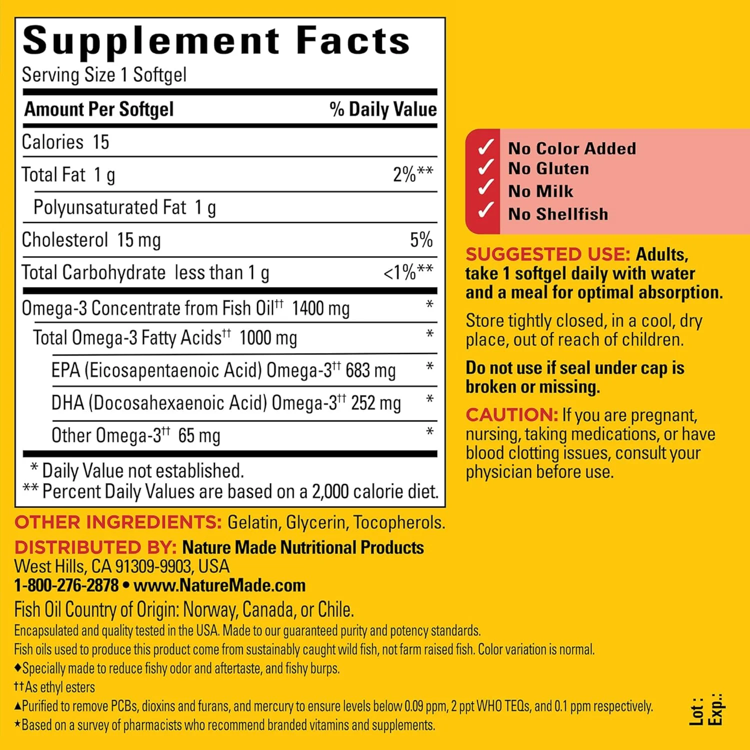 Nature Made Ultra Omega-3 بدون آروغ با روغن ماهی 1400 میلی گرم، مکمل غذایی برای حمایت از سلامت قلب، 90 سافت ژل، تامین 90 روزه Nature Made Ultra Omega-3 بدون آروغ با روغن ماهی 1400 میلی گرم، مکمل غذایی برای حمایت از سلامت قلب، 90 سافت ژل، تامین 90 روزه