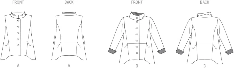 الگوهای Vogue V1970B5 جلیقه و ژاکت زنانه توسط Marcy Tilton B5 (8-10-12-14-16) الگوهای Vogue V1970B5 جلیقه و ژاکت زنانه توسط Marcy Tilton B5 (8-10-12-14-16)