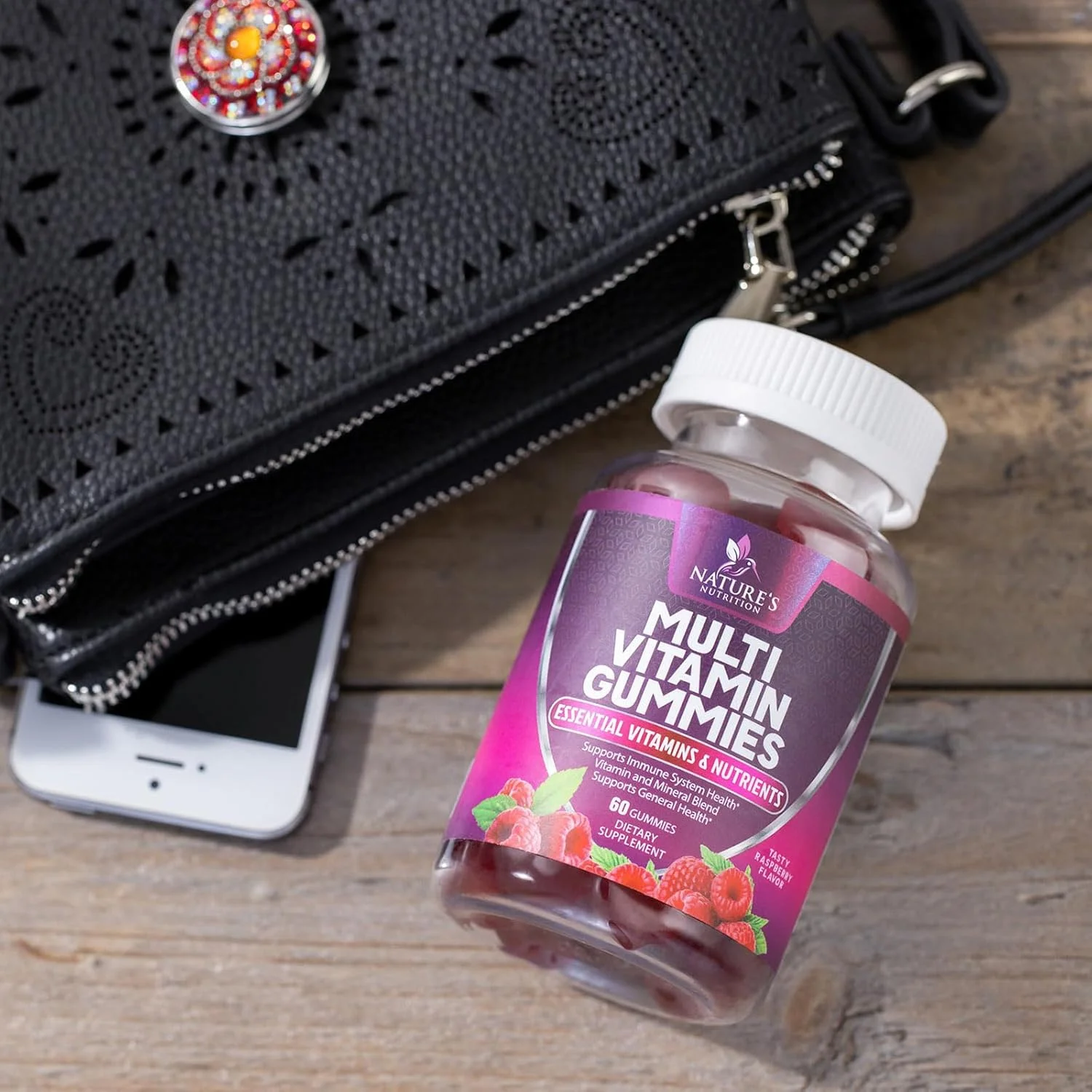 پاستیل مولتی ویتامین برای بزرگسالان، ویتامین ها و مواد معدنی روزانه برای زنان و مردان، مکمل پاستیلی مولتی ویتامین برای تقویت سیستم ایمنی، مولتی ویتامین بزرگسالان با ویتامین های A، C، D، B12، روی - 60 پاستیل پاستیل مولتی ویتامین برای بزرگسالان، ویتامین ها و مواد معدنی روزانه برای زنان و مردان، مکمل پاستیلی مولتی ویتامین برای تقویت سیستم ایمنی، مولتی ویتامین بزرگسالان با ویتامین های A، C، D، B12، روی - 60 پاستیل