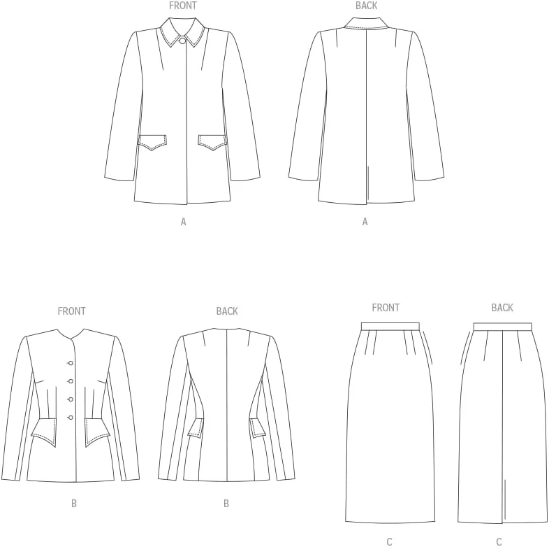 الگوهای Vogue V1932F5 کت و دامن و کت زنانه وینتیج F5 (16-18-20-22-24) الگوهای Vogue V1932F5 کت و دامن و کت زنانه وینتیج F5 (16-18-20-22-24)