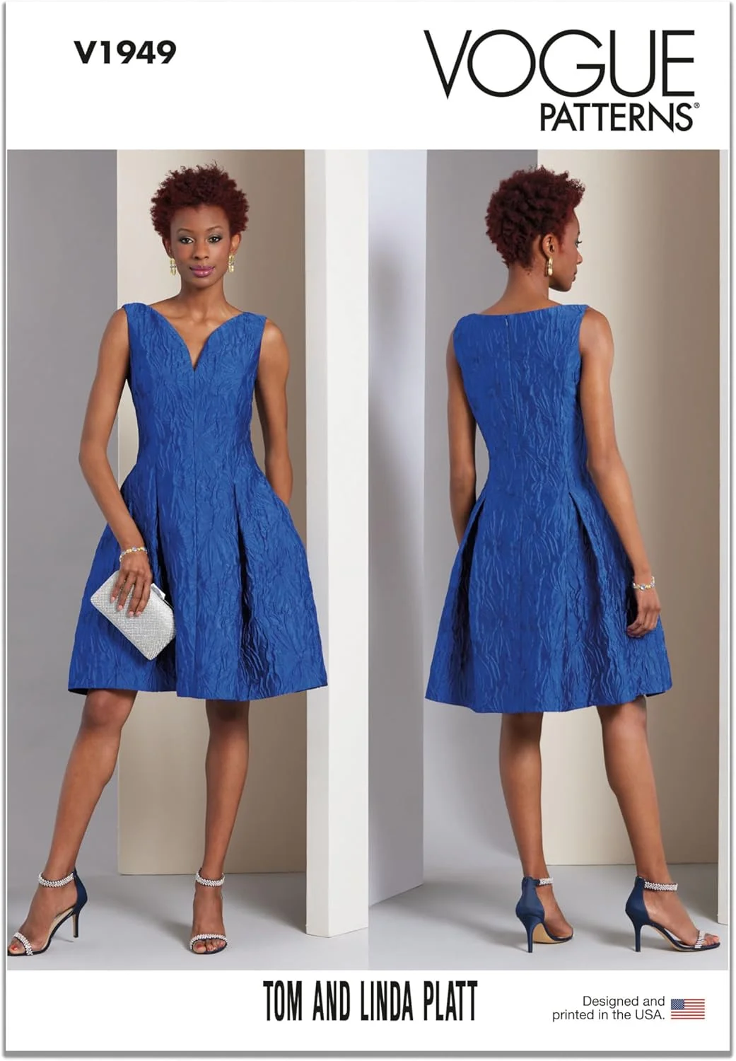 الگوهای Vogue V1949Y5 لباس زنانه اثر تام و لیندا پلات Y5 (18-20-22-24-26)