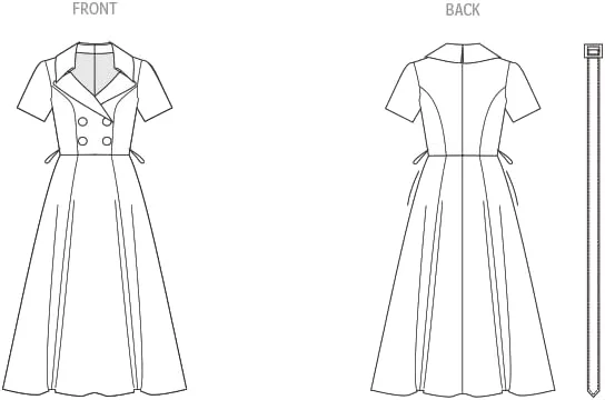 الگوهای Vogue V1950A5 لباس زنانه از Badgley Mischka A5(6-8-10-12-14)