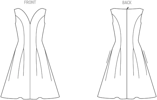 الگوهای Vogue V1949Y5 لباس زنانه اثر تام و لیندا پلات Y5 (18-20-22-24-26)