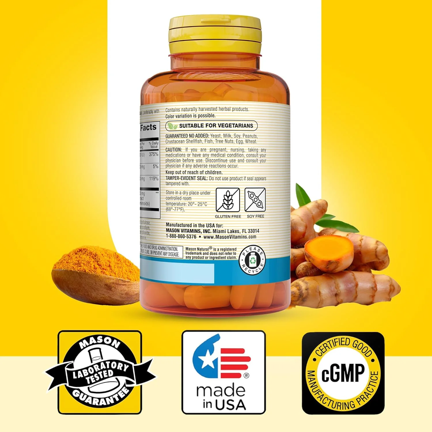 میسون نچرال، قرص های منیزیم و ویتامین D3 با زردچوبه، 60 عدد، مکمل غذایی گیاهی با ویتامین ها، پشتیبانی از سلامت و تندرستی کلی، پشتیبانی از سلامت قلب و سیستم ایمنی میسون نچرال، قرص های منیزیم و ویتامین D3 با زردچوبه، 60 عدد، مکمل غذایی گیاهی با ویتامین ها، پشتیبانی از سلامت و تندرستی کلی، پشتیبانی از سلامت قلب و سیستم ایمنی