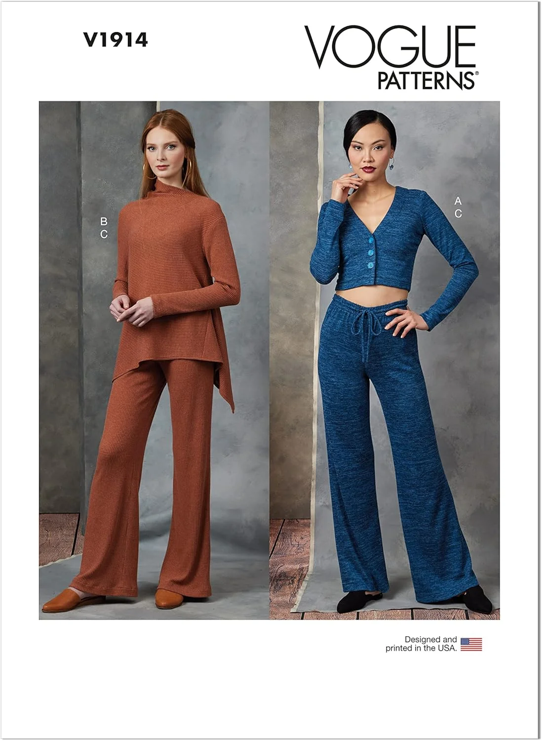 الگوهای ووگ V1914Y لباس ورزشی زنانه Y (XS-S-M)