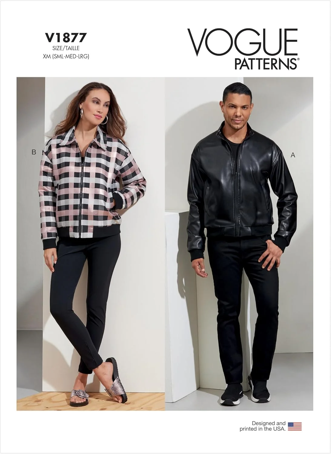 الگوهای Vogue مدل V1877XN ژاکت унисекс XN (XL-XXL-XXXL)