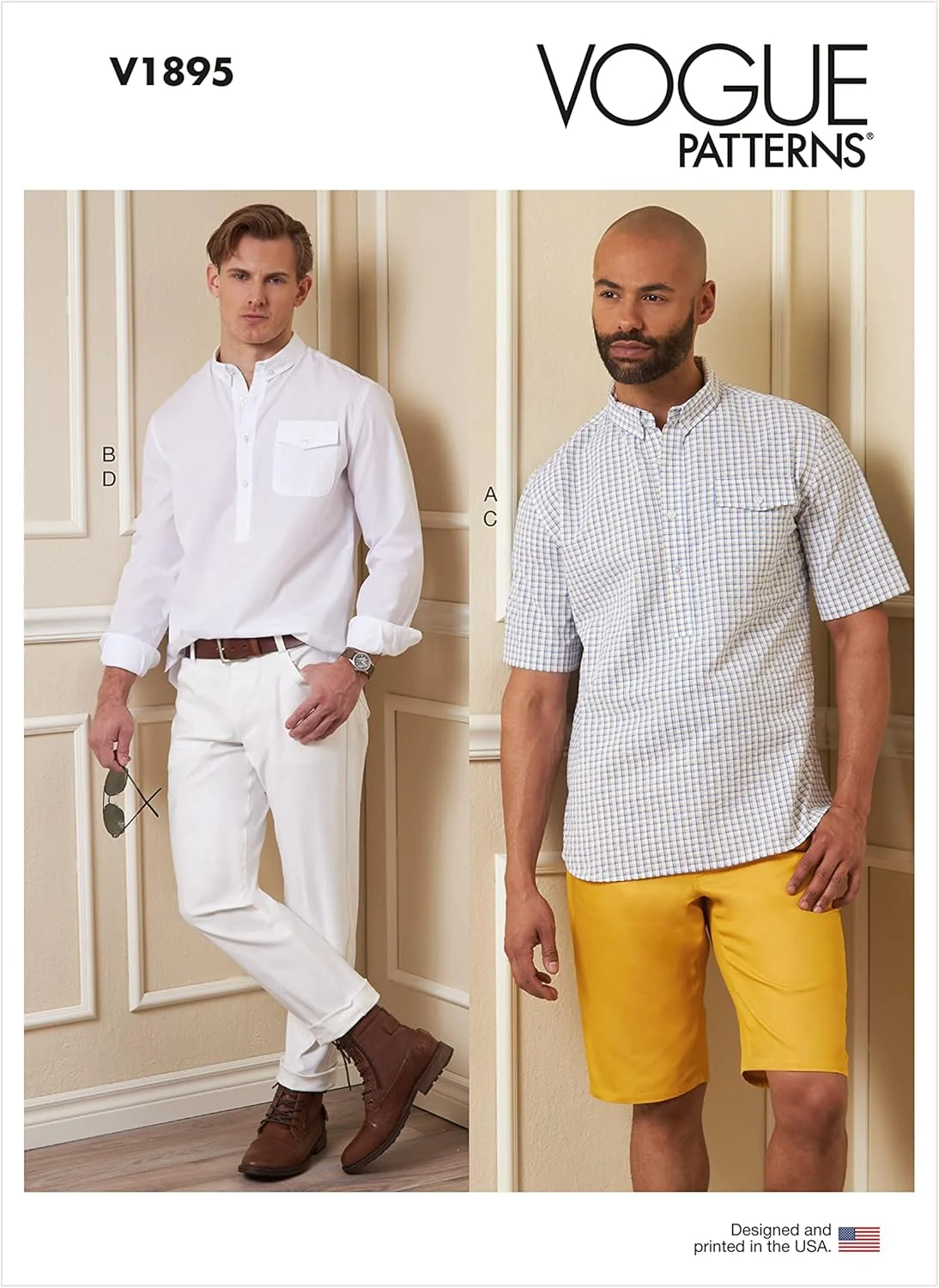 الگوهای Vogue V1895MXX لباس ورزشی مردانه/پسرانه MXX (40-42-44-46)