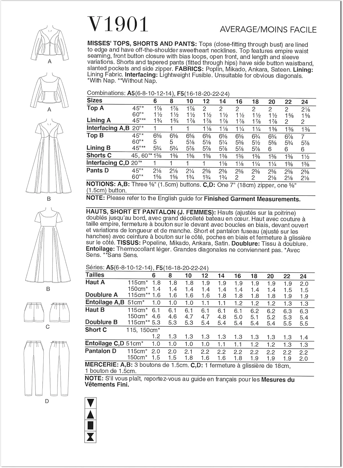 الگوهای Vogue V1901A5 لباس ورزشی زنانه A5 (6-8-10-12-14) الگوهای Vogue V1901A5 لباس ورزشی زنانه A5 (6-8-10-12-14)