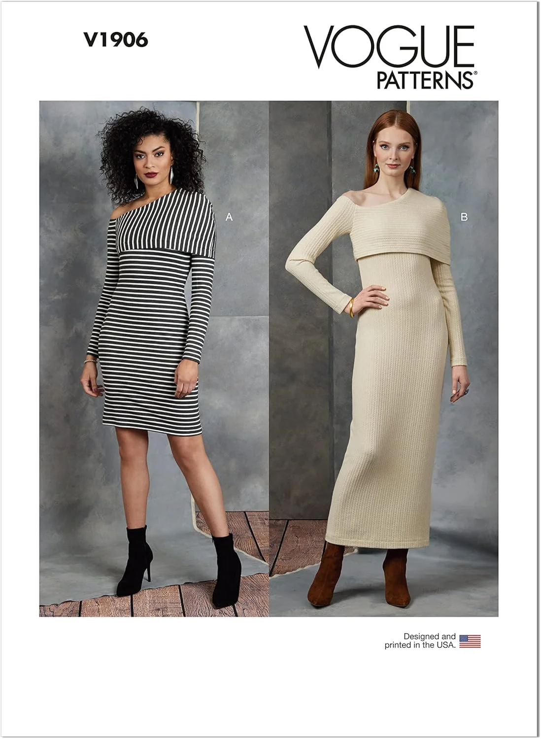 الگوهای Vogue V1906Y5 لباس زنانه Y5 (18-20-22-24-26)