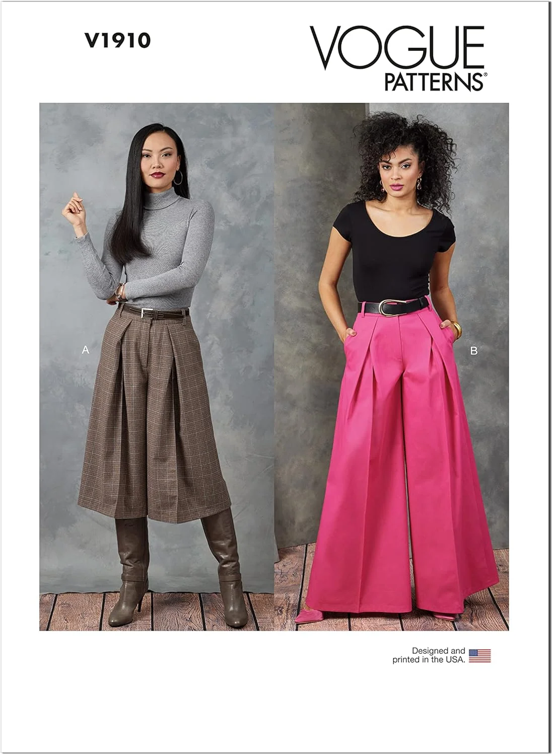 الگوهای Vogue V1910Y5 دامن/شلوار زنانه Y5 (18-20-22-24-26)