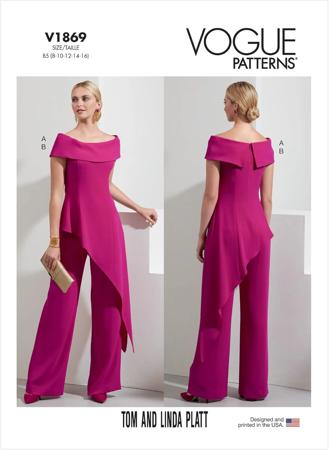 الگوهای Vogue V1869F5 لباس ورزشی زنانه F5 (16-18-20-22-24)