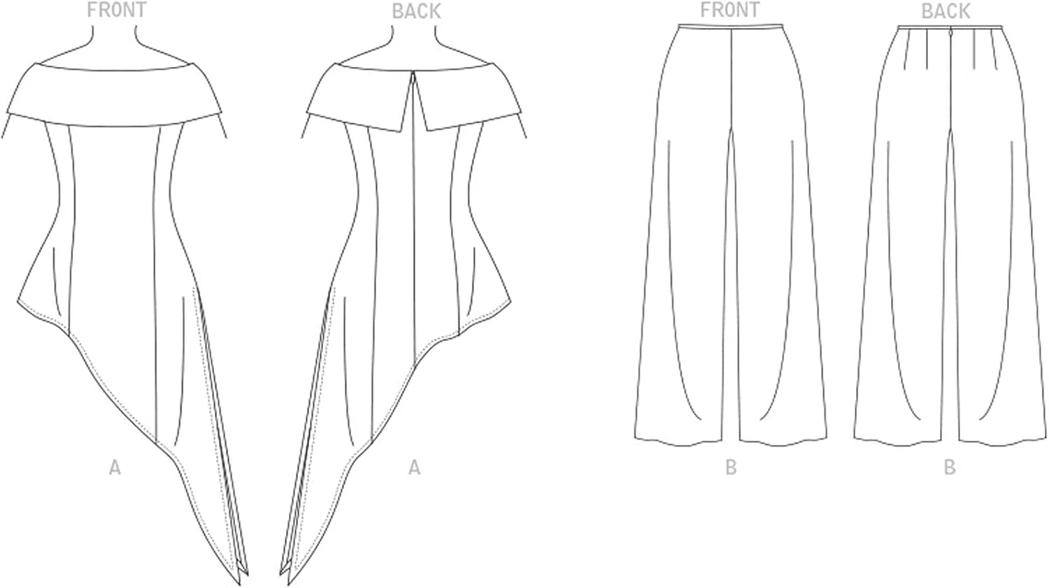 الگوهای Vogue V1869F5 لباس ورزشی زنانه F5 (16-18-20-22-24)