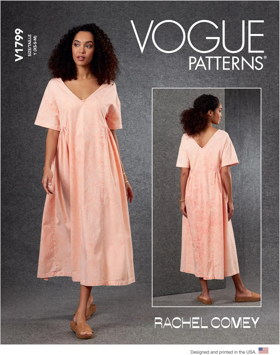 الگوهای Vogue V1799ZZ لباس زنانه ZZ (L-XL-XXL)، کاغذی