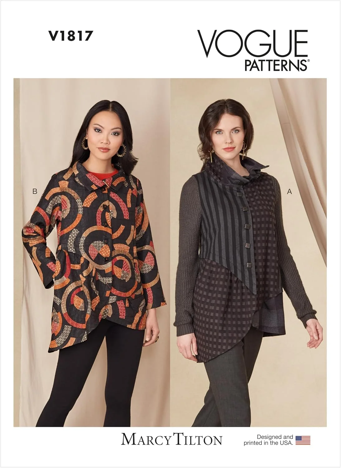 الگوهای Vogue V1817B5 ژاکت زنانه B5 (8-10-12-14-16)، کاغذی