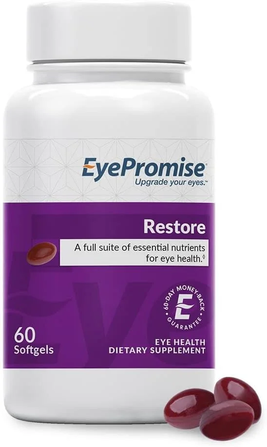 مکمل EyePromise Restore - فرمول کامل سلامت ماکولا با زآگزانتین و لوتئین برای تغذیه چشم