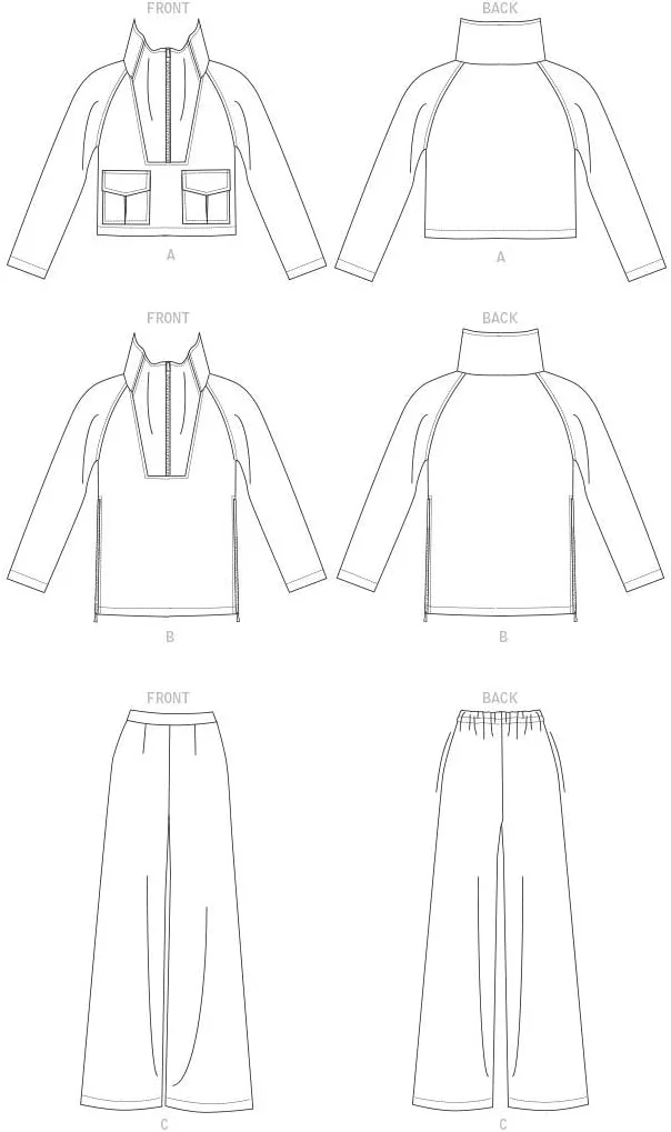 الگوهای Vogue V1642Y پیراهن و شلوار زنانه آسان سایز 4-14، سفید