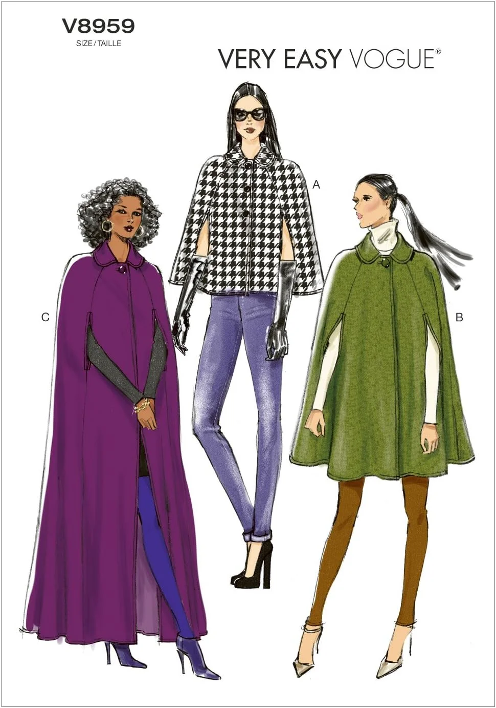 الگوهای خیاطی Vogue مدل VGE 8959 Y (خیلی کوچک 4-6 کوچک 8-10 متوسط 12-14)، چند رنگ