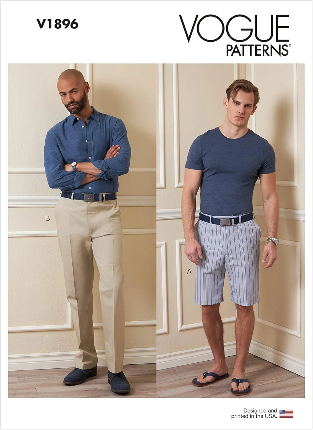 الگوهای خیاطی مردانه وگ: شلوارک، دامن/شلوار چند رنگ 2 تکه