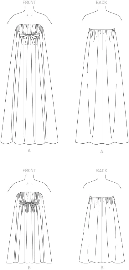 الگوهای Vogue - لباس مجلسی زنانه، خیاطی چند رنگ، 2 تکه