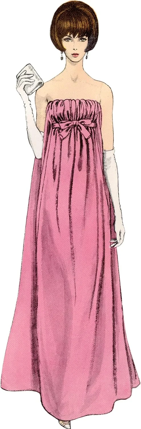 الگوهای Vogue - لباس مجلسی زنانه، خیاطی چند رنگ، 2 تکه