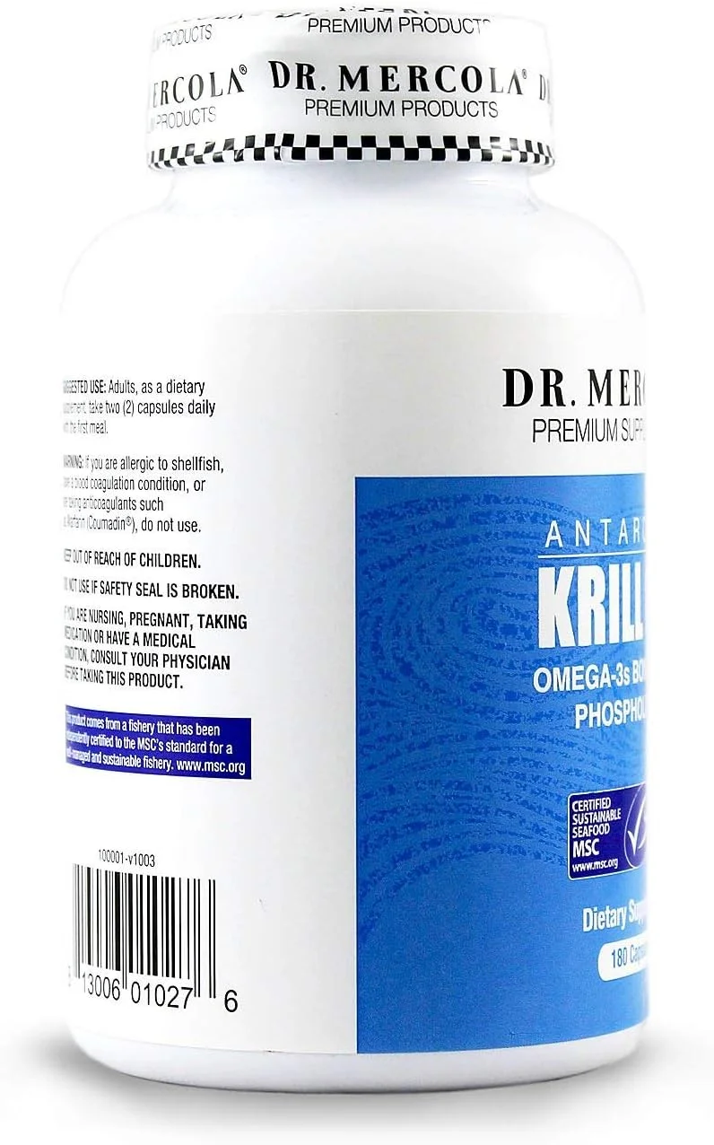 روغن کریل قطب جنوب دکتر مرcola، 90 سروینگ (180 کپسول)، مکمل غذایی، پشتیبانی از سلامت اندام ها، استخوان ها و مفاصل، غیر GMO، دارای گواهی MSC روغن کریل قطب جنوب دکتر مرcola، 90 سروینگ (180 کپسول)، مکمل غذایی، پشتیبانی از سلامت اندام ها، استخوان ها و مفاصل، غیر GMO، دارای گواهی MSC