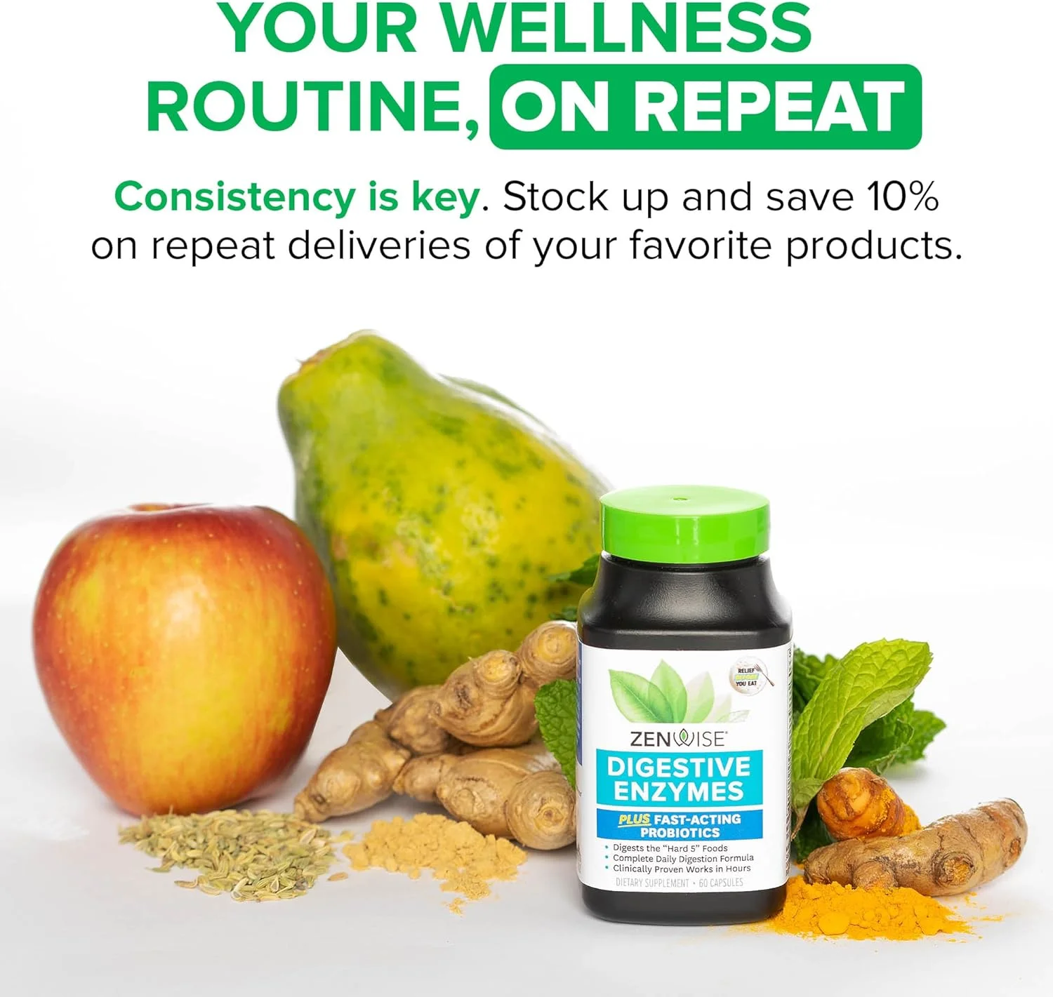 آنزیم های گوارشی با پروبیوتیک - ترکیب گیاهی وگان فوق العاده موثر - بهترین و قوی ترین مکمل غذایی گوارشی برای مردان و زنان - 180 کپسول گیاهی - تقویت کننده سیستم گوارش... آنزیم های گوارشی با پروبیوتیک - ترکیب گیاهی وگان فوق العاده موثر - بهترین و قوی ترین مکمل غذایی گوارشی برای مردان و زنان - 180 کپسول گیاهی - تقویت کننده سیستم گوارش...