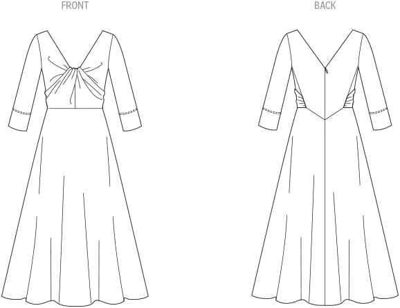 الگوهای Vogue - کیت خیاطی لباس مجلسی زنانه مدل Fit and Flare اثر ریچل کومی، کد طراحی V1967، سایزهای 16-18-20-22-24