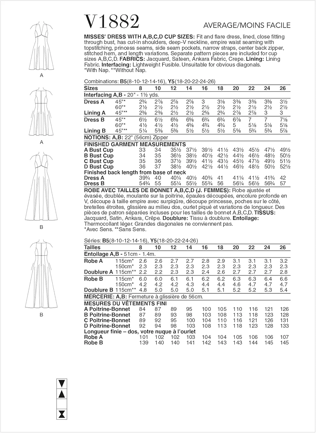 الگوهای خیاطی ووگ، لباس زنانه چند رنگ، 2 تکه الگوهای خیاطی ووگ، لباس زنانه چند رنگ، 2 تکه