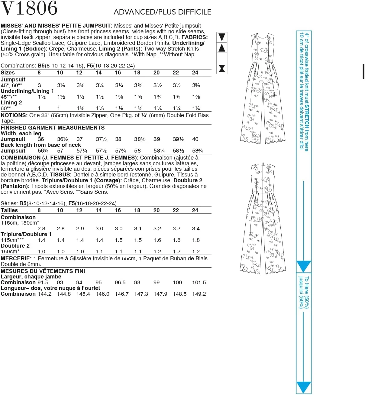 الگوهای Vogue، لباس سرهمی زنانه سایز کوچک، کیت خیاطی کد V1806، سایزهای 8-16، چند رنگ الگوهای Vogue، لباس سرهمی زنانه سایز کوچک، کیت خیاطی کد V1806، سایزهای 8-16، چند رنگ