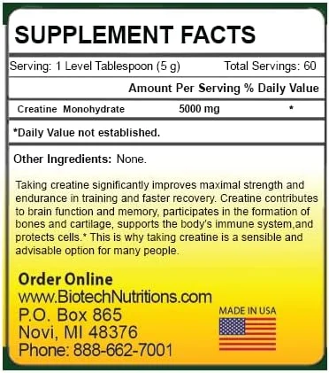 مکمل غذایی کراتین 60 بایوتک نوتریشنز، 300 گرم مکمل غذایی کراتین 60 بایوتک نوتریشنز، 300 گرم