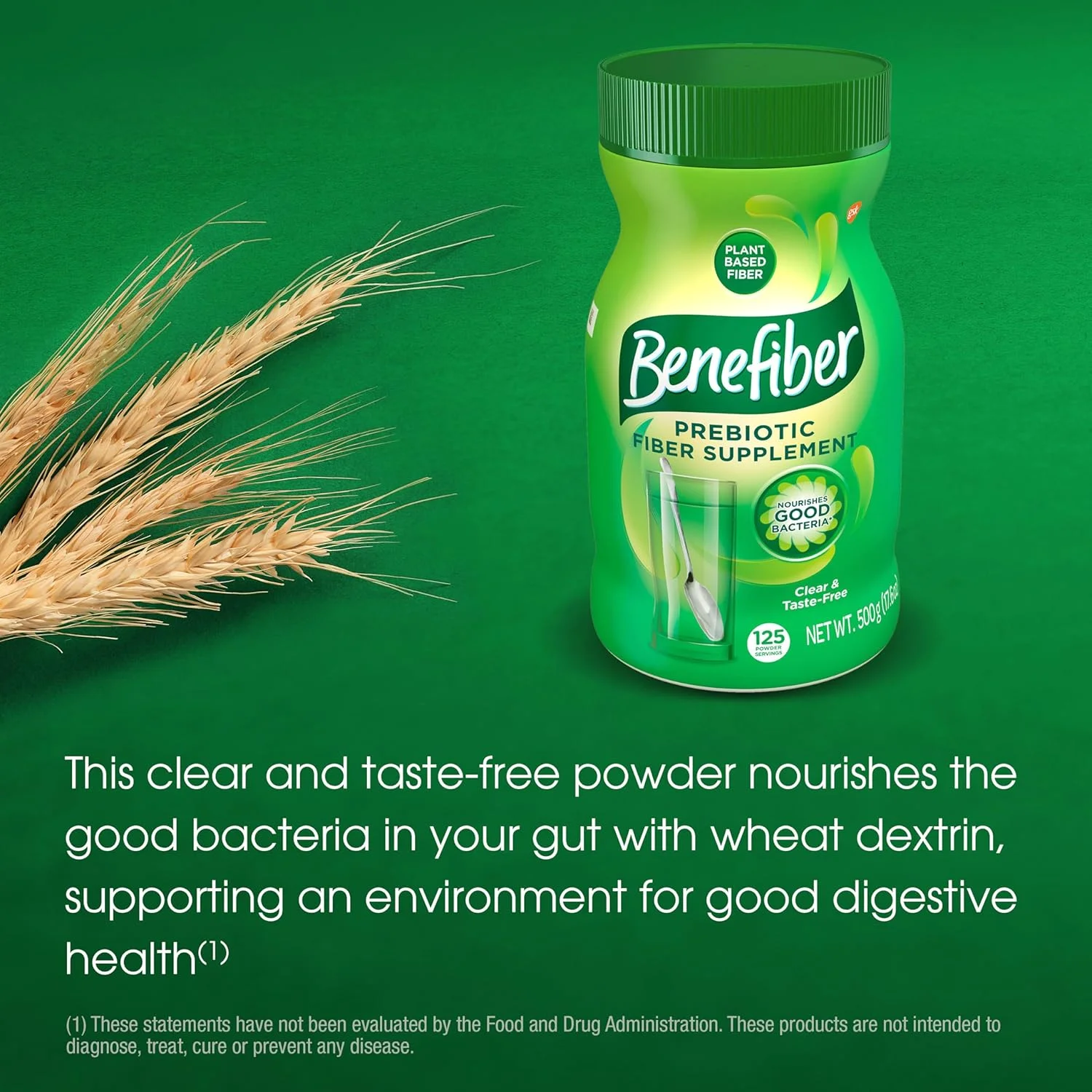 پودر مکمل فیبر پری بیوتیک روزانه Benefiber برای سلامت دستگاه گوارش، پودر فیبر روزانه، بدون طعم - 62 سروینگ (246 گرم)
