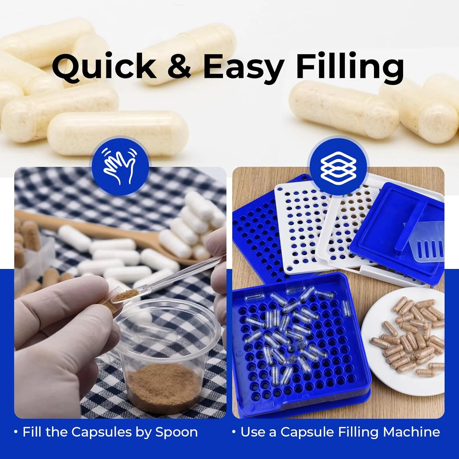 کپسول های گیاهی خالی آتلمیسم سایز 4 - بسته 100 عددی - بدون ژلاتین، ایده آل برای مکمل های غذایی و پودرها - پر کردن آسان و حل شدن سریع کپسول های گیاهی خالی آتلمیسم سایز 4 - بسته 100 عددی - بدون ژلاتین، ایده آل برای مکمل های غذایی و پودرها - پر کردن آسان و حل شدن سریع