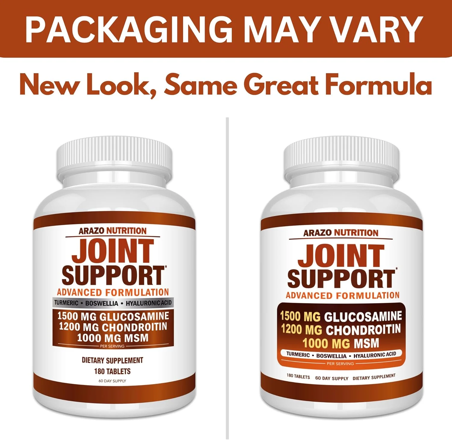 مکمل غذایی گلوکزامین کندرویتین زردچوبه ام اس ام بوسولیا Arazo Nutrition برای تسکین درد مفاصل (10 اونس، 180 قرص) مکمل غذایی گلوکزامین کندرویتین زردچوبه ام اس ام بوسولیا Arazo Nutrition برای تسکین درد مفاصل (10 اونس، 180 قرص)