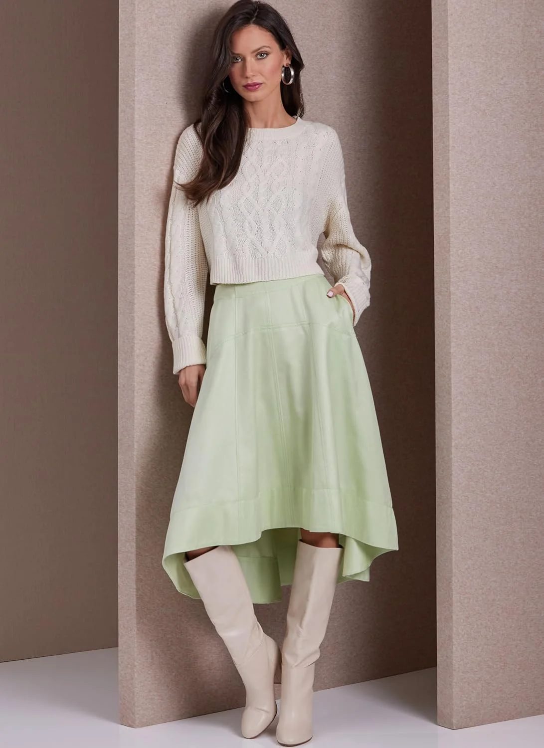 الگوهای خیاطی Vogue برای دامن شلواری و دامن زنانه، سایزهای 8-10-12-14-16، چند رنگ