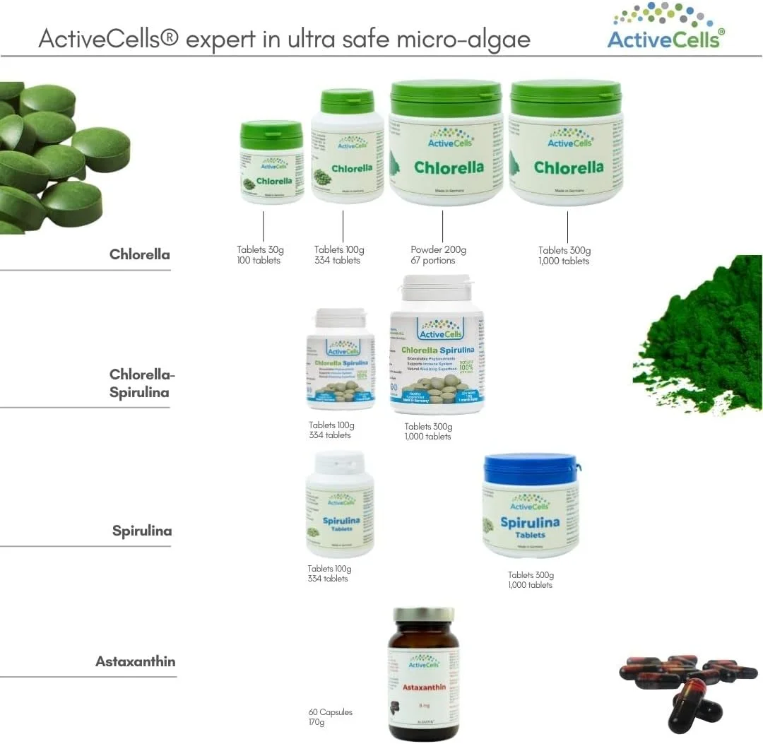 کپسول های آستاگزانتین ActiveCells® 8 میلی گرم 60 عدد برای 2 ماه - مکمل غذایی - آستاگزانتین طبیعی گیاهی - پشتیبانی از سیستم ایمنی بدن - کپسول های وگان فوق العاده خالص و ایمن