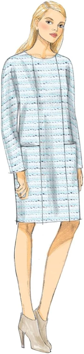 الگوهای Vogue 9022 Y، لباس زنانه، سایزهای XSM(4-6)-SML(8-10)-MED(12-14)، Y (خیلی کوچک-متوسط) ایالات متحده