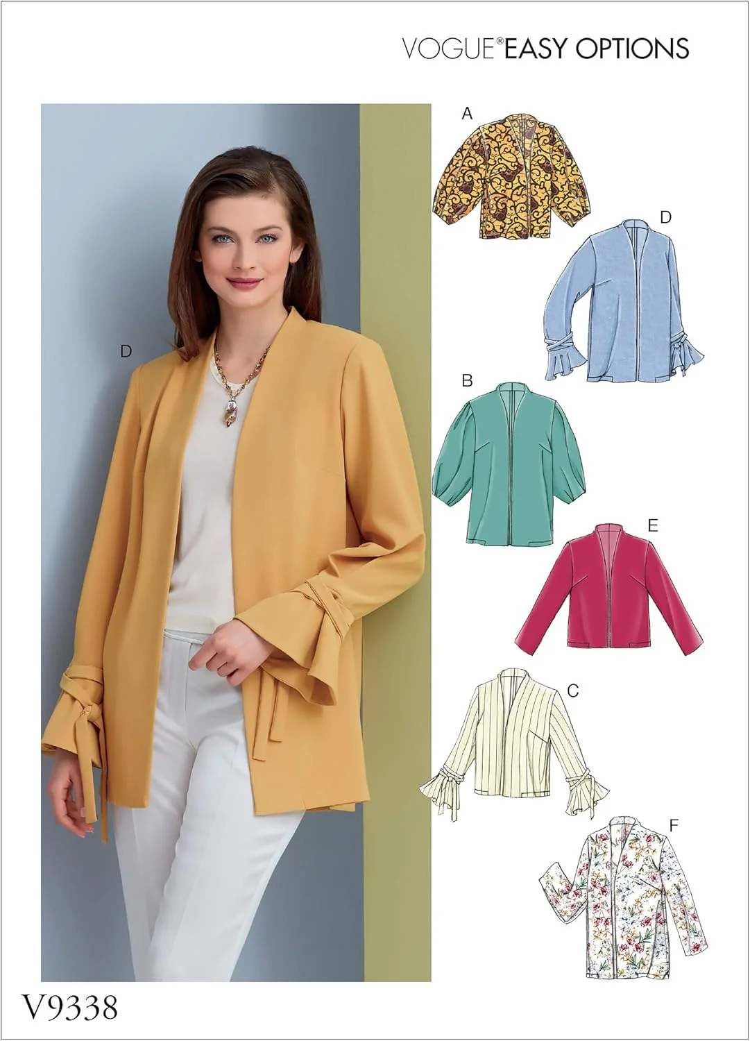 الگوهای Vogue الگوی خیاطی McCall's V9338، الگو، کاغذ، سفید، 14-16-18-20-22