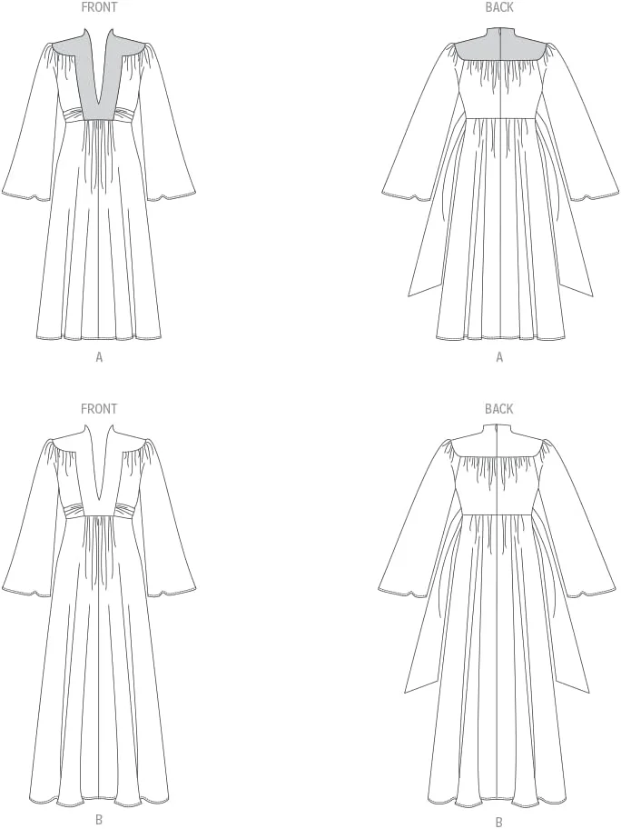 الگوهای خیاطی ووگ، لباس زنانه، دو تکه چند رنگ