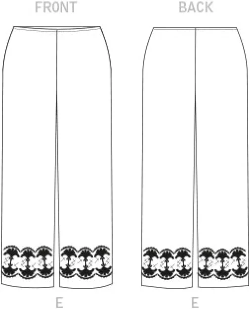 الگوهای Vogue، کیت خیاطی لباس راحتی گشاد زنانه، کمربند، تاپ رکابی، زیرپوش، شورت و شلوار، کد V1834، سایزهای 8-10-12-14-16، چند رنگ