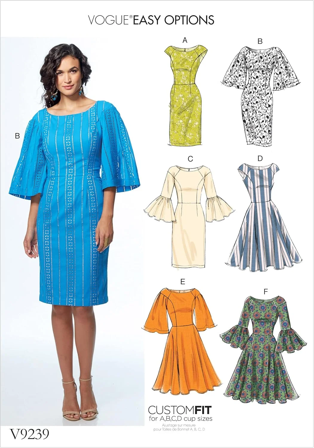 الگوهای Vogue پارچه توری، لباس زنانه، کاغذی، چند رنگ، 15 x 0.5 x 22 سانتی متر