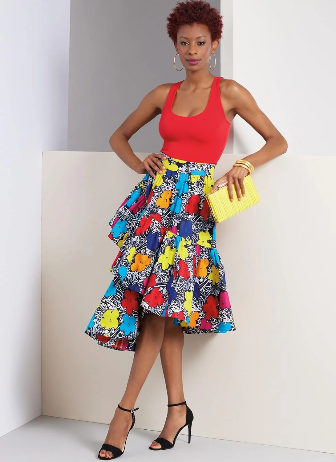 الگوهای Vogue بسته خیاطی دامن های چین دار نامتقارن زنانه، کد طراحی V1957، سایزهای 8-10-12-14-16، چند رنگ الگوهای Vogue بسته خیاطی دامن های چین دار نامتقارن زنانه، کد طراحی V1957، سایزهای 8-10-12-14-16، چند رنگ