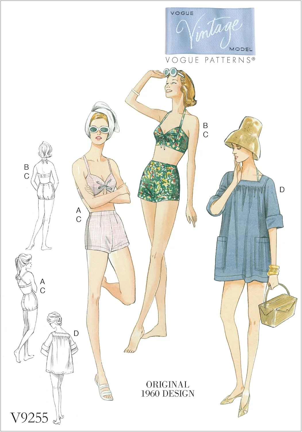 الگوهای Vogue، سوتین و شورت غیر رسمی، سایز 14-16-18-20-22، نارنجی