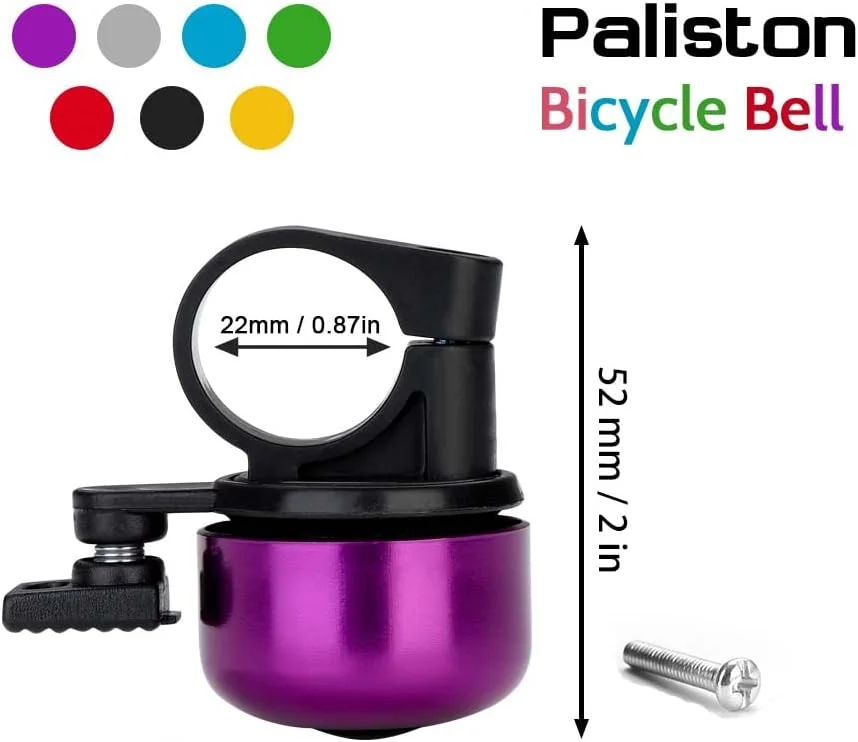 زنگ دوچرخه پالستون با صدای واضح برای بزرگسالان، کودکان، پسران و دختران زنگ دوچرخه پالستون با صدای واضح برای بزرگسالان، کودکان، پسران و دختران