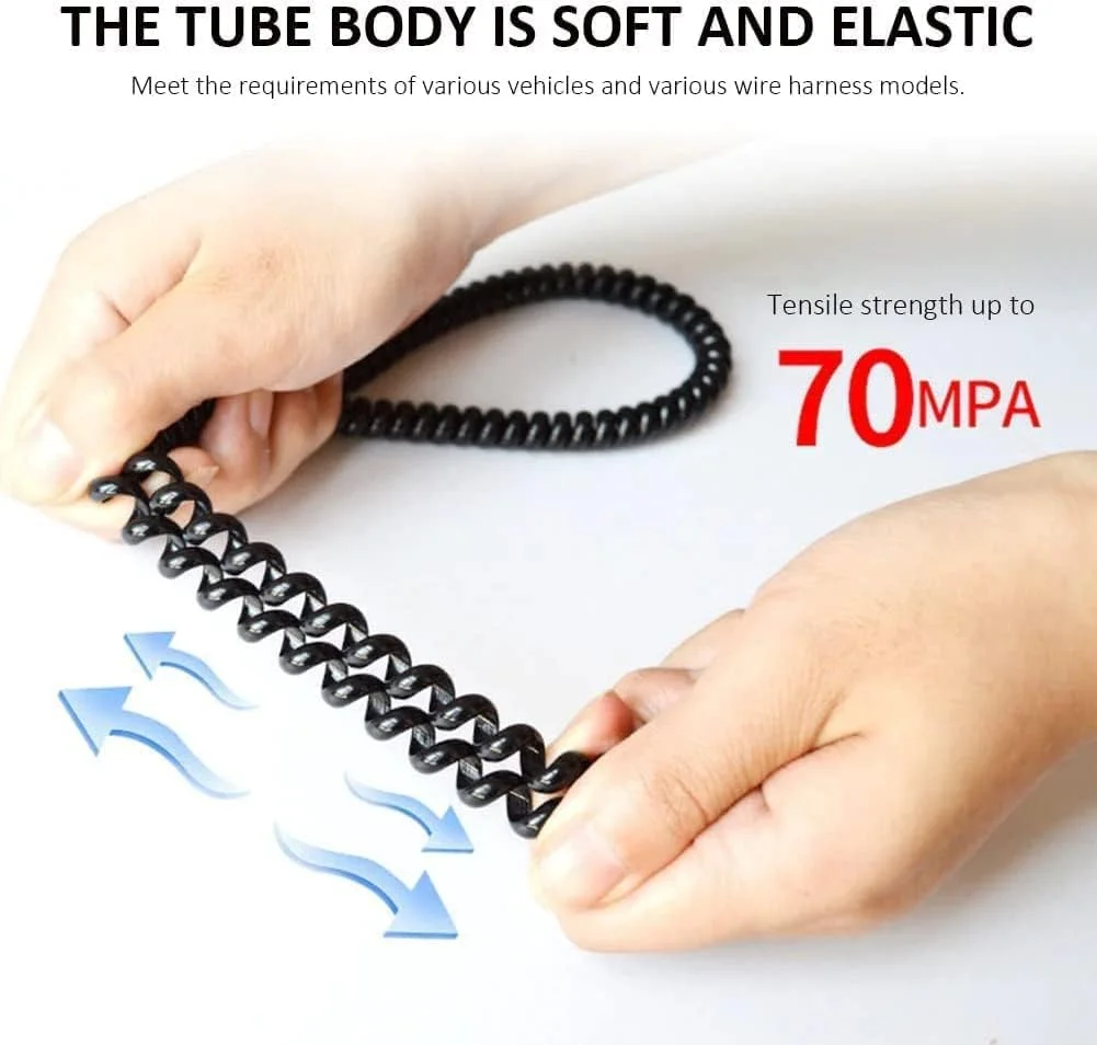 سیم مارپیچ TPU YIMICO برای شیائومی m365/ Pro/1s/pro2 Ninebot، لوله کابل اسکوتر، غیر سمی، لوازم جانبی لوله خط ترمز، مقاوم در برابر سایش، لوله سیم پیچی، کابل مقاوم در برابر شعله اسکوتر (2 عدد، 1 متر)