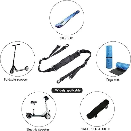 بند شانه ای قابل تنظیم Ovixa - کمربند حمل و نقل چند منظوره سنگین برای صندلی های تاشو، اسکوتر، دوچرخه، کالسکه، مت یوگا، کمپینگ و تجهیزات فضای باز - بند حمل قابل حمل بدون دست