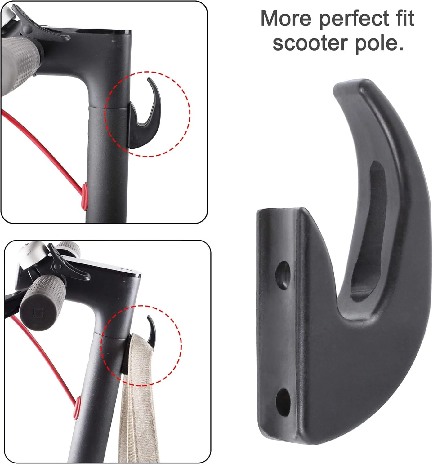 قلاب جلویی اسکوتر برقی TOMALL، قلاب کاربردی حمل بار برای اسکوتر برقی شیائومی Mijia M365 Ninebot و لوازم جانبی