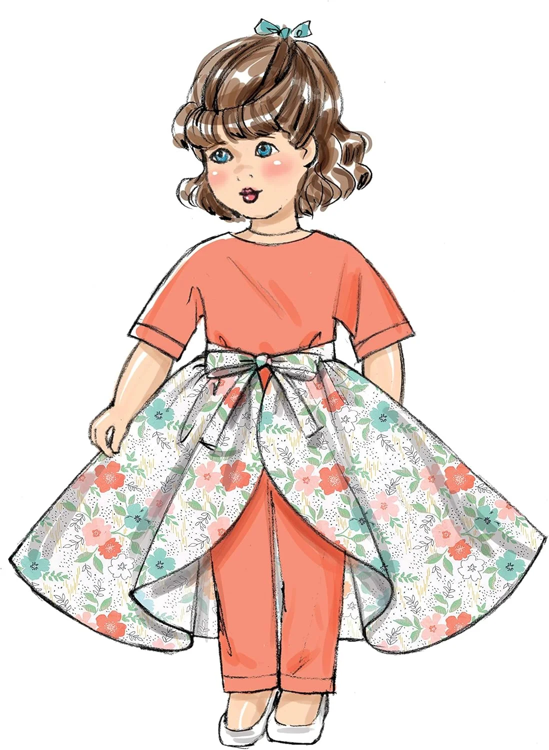 الگوهای خیاطی باتریک فشن رترو برای لباس عروسک 18 اینچی شامل: پیراهن، دامن رویی، دامن، شلوار، ژاکت و کت الگوهای خیاطی باتریک فشن رترو برای لباس عروسک 18 اینچی شامل: پیراهن، دامن رویی، دامن، شلوار، ژاکت و کت