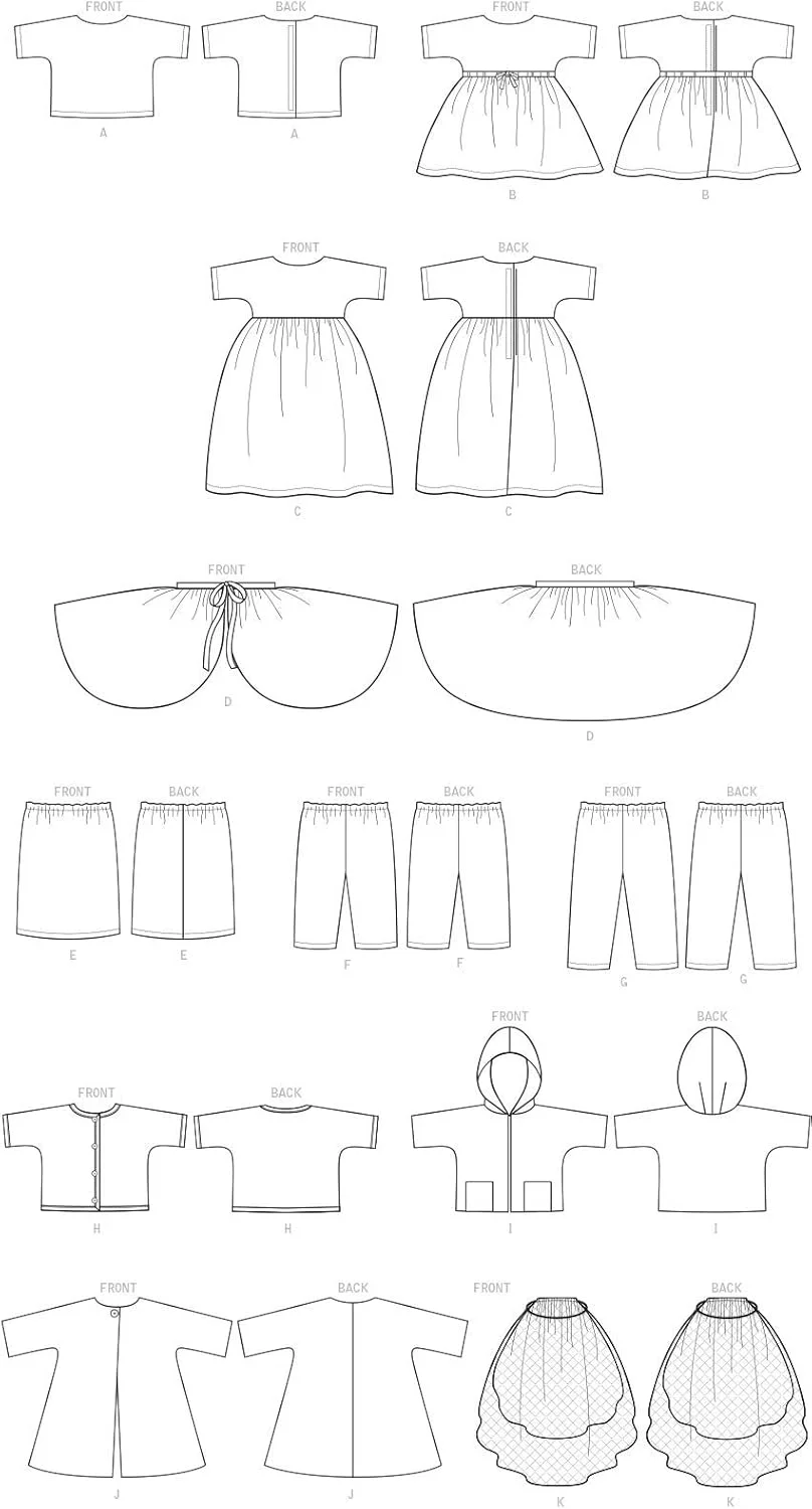 الگوهای خیاطی باتریک فشن رترو برای لباس عروسک 18 اینچی شامل: پیراهن، دامن رویی، دامن، شلوار، ژاکت و کت الگوهای خیاطی باتریک فشن رترو برای لباس عروسک 18 اینچی شامل: پیراهن، دامن رویی، دامن، شلوار، ژاکت و کت